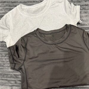 Gray and Black Mesh T-Shirts